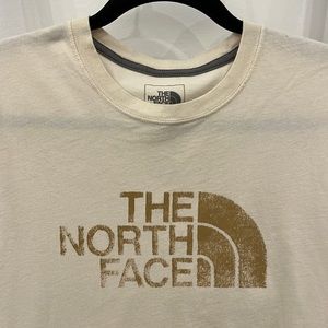 The North Face Cream Standard Fit Short Sleeve Cotton Men T-shirt Size M